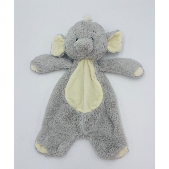 Baby GANZ Gray Elephant Lovey Security Blanket Plush Emerson Soft Flat A Pat - Picture 1 of 9